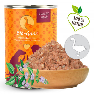 BIO konzerva - Husacie mäso s pohánkou 400 g