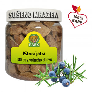 Pštrosia pečeň, mrazom sušená 110 g